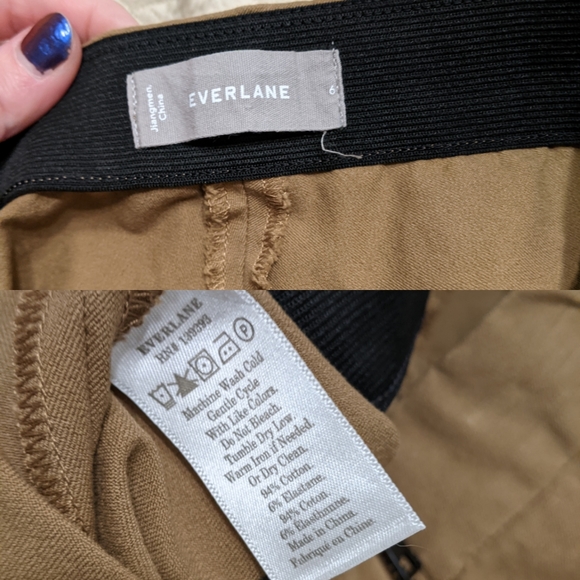 Everlane Side Zip Stretch Cotton Work Pant Ochre - Picture 7 of 7